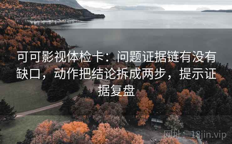 可可影视体检卡：问题证据链有没有缺口，动作把结论拆成两步，提示证据复盘