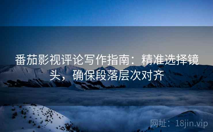 番茄影视评论写作指南：精准选择镜头，确保段落层次对齐